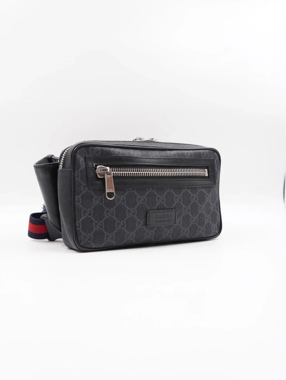 CN34 💟 GUCCI Soft GG Supreme Monogram Web Belt Bag